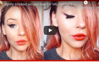 lightly smoked winged liner for VALENTINES DAY