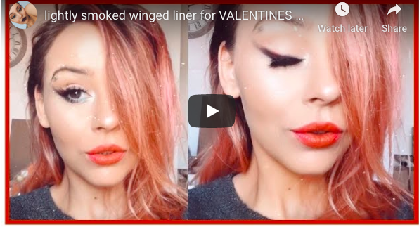 lightly smoked winged liner for VALENTINES DAY