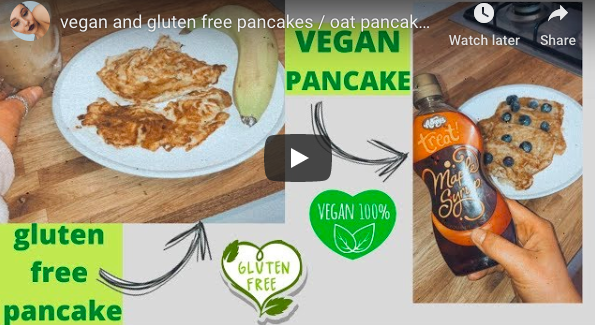 vegan and gluten free pancakes / oat pancakes and banana pancakes