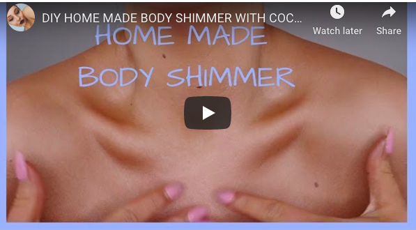 DIY HOME MADE BODY SHIMMER WITH COCONUT OIL