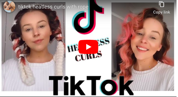 tiktok heatless curls with rope