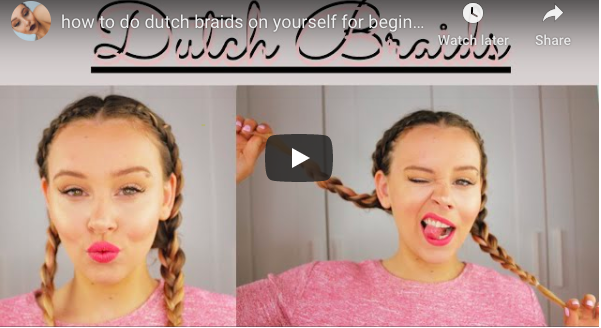 how to do dutch braids on yourself for beginners