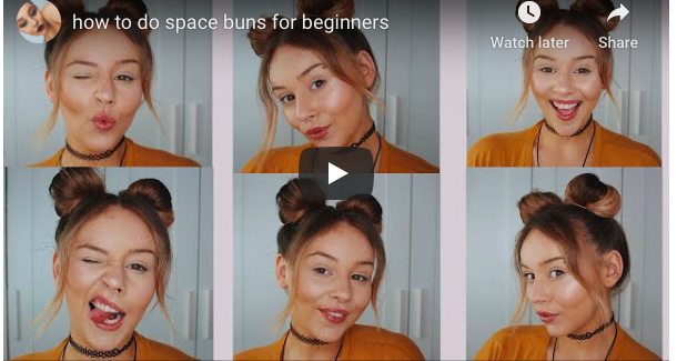 how to do space buns for beginners